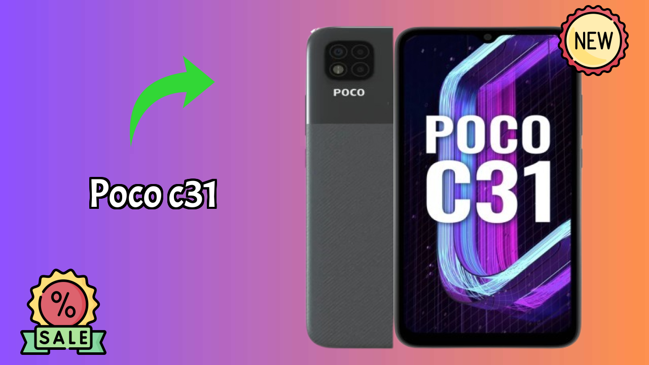 POCO C31 Display Size: 6.53 Inches (16.59 Cm) Screen Test